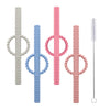Yapromo Baby Teething Chewy Tubes With Safe Shield,Hollow Teether Tubes For Toddlers Infants, Bpa Free, Latex Free-3 Pack