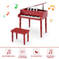 Honey Joy Classical Kids Piano, 30-Key Mini Piano With Music Stand And Bench, Wooden Musical Instrument Toy With Lid & Music Rac