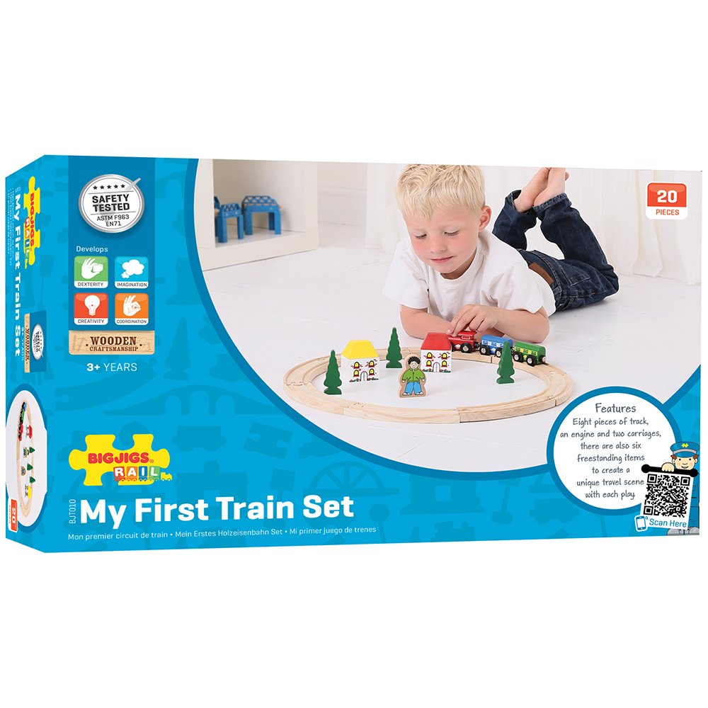 Bigjigs Rail, First Train Set, Wooden Train Set, Train Gifts For Kids, Train Set For 3 Year Old Boys, Train Toy, Trains For Toddlers, Bigjigs Train Set