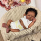 KsiTig Reborn Baby Dolls Black boy Silicone Babies 18inch Lifelike Toddler