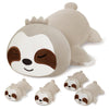 Sqeqe Sloth Stuffed Animals With Babies Inside 5-Piece Set Of Sloth Mommy And Babies Plush Cuddly Stuffed Animals Toys For Kids,