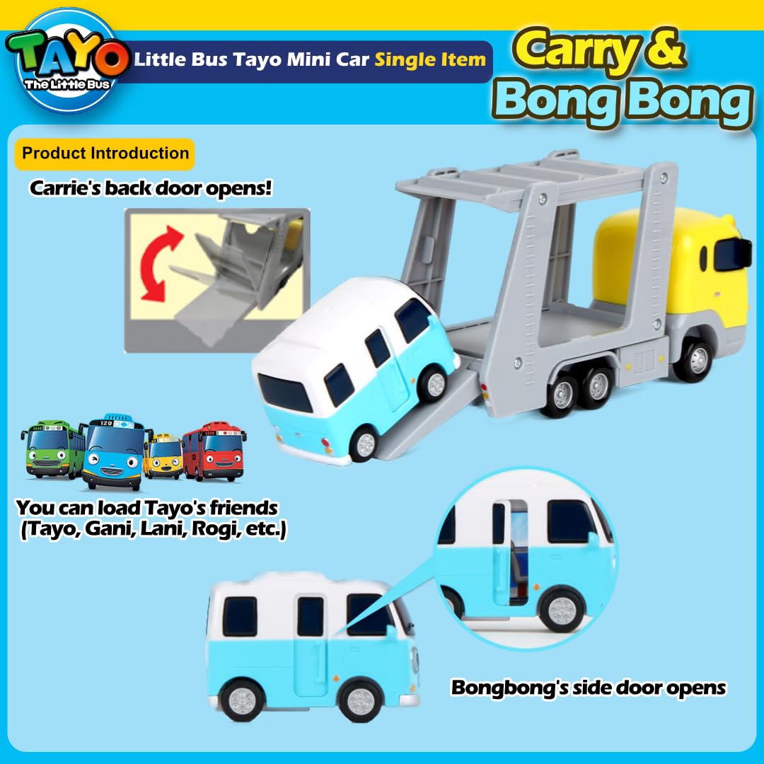 Tayo The Little Bus Carry&bongbong - Action Play car Figure, Christmas and Birthday Gifts for Kids, The Most Popular Childrens