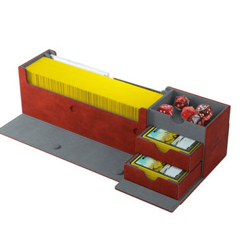 GameGenic Cards Lair 400+ Convertible Deck Box | Double-Sleeved Card Storage | enhanced Card Game Protector | Nexofyber Surface | Holds up to 400 Cards | Blue Color | Made