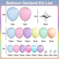 Pastel Balloons Arch Garland Kit, Pastel Pink Purple Blue Yellow Green Party Balloons, Pastel Rainbow Balloons Garland For Girls