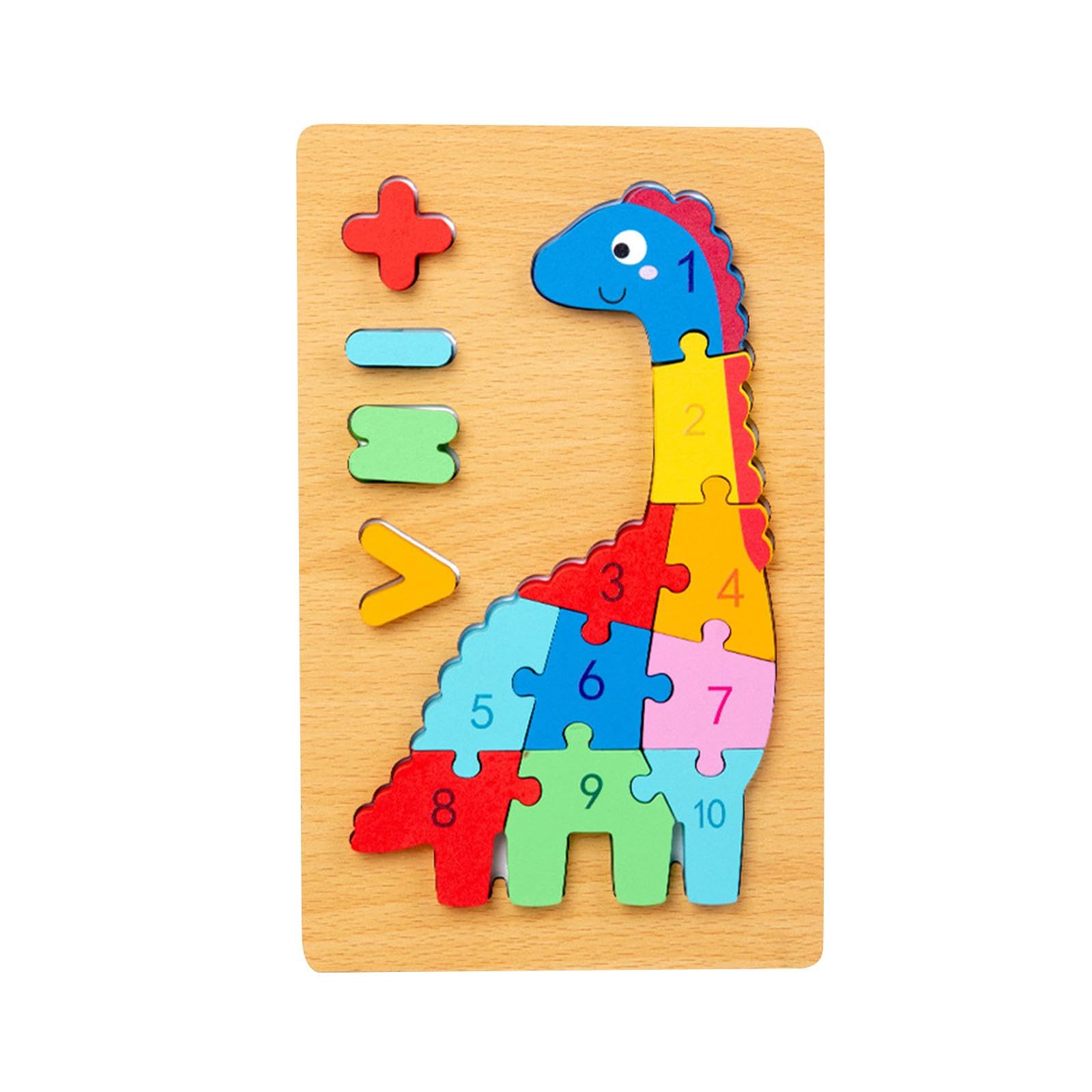 Atorse Number Puzzle Montessori Toys For 3 Year Old For Preschool Fine Motor Skills Dinosaur