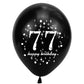SHUNTAI 77th Birthday Balloons, Black and Gold 12" Latex Confetti, 15 Pack - Perfect for 77 Year Old Theme Party Decorations