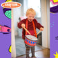 Crafteem Wooden Kids Drum Set For Toddlers - Baby Musical Toy W/Wrist Bells, Drum Sticks & Fun Drum Instrument For Boys & Girls