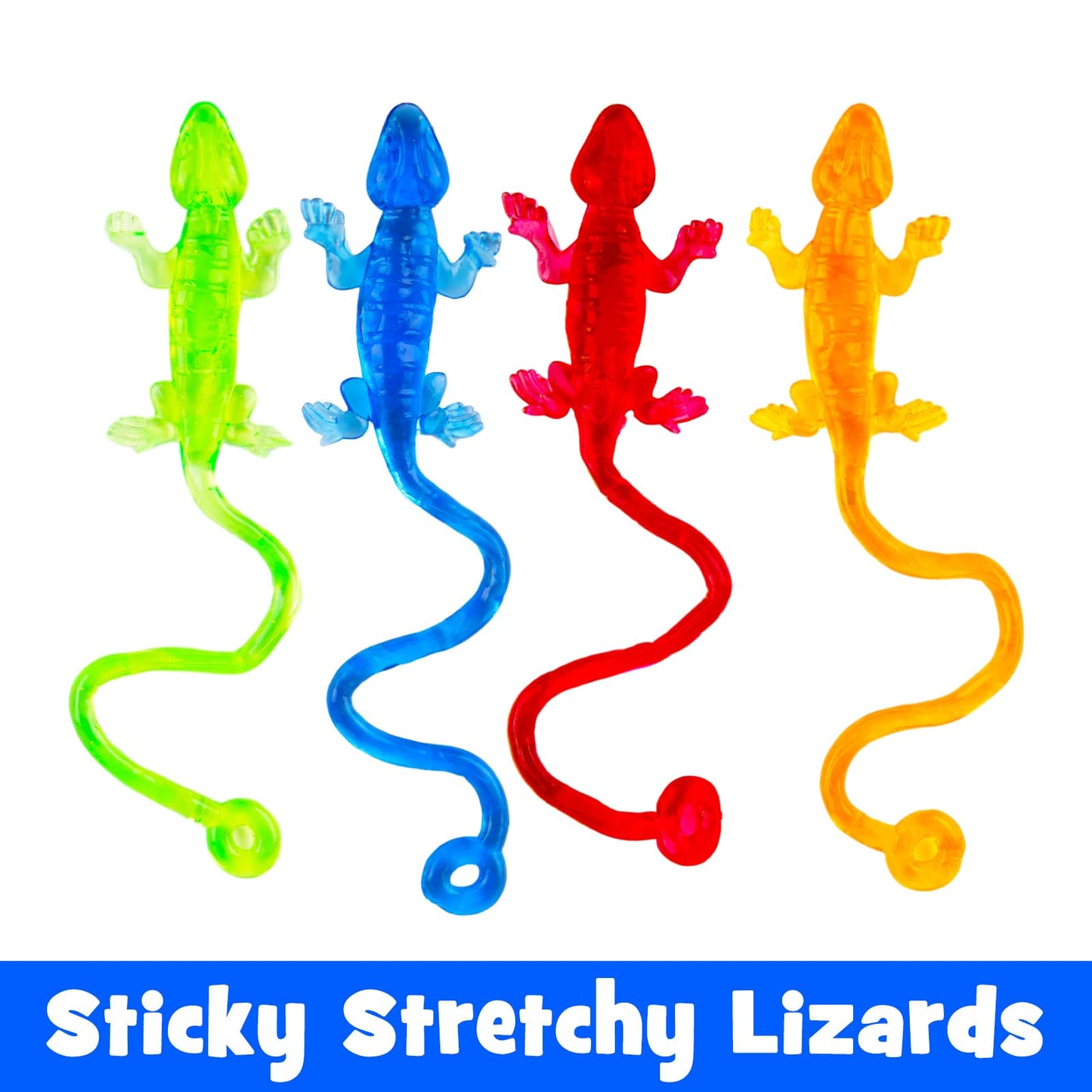 Lovestown 32Pcs Colorful Sticky Lizards, Stretchy Rubbery Sticky Lizards Stretchy Sticky Toys For Kids Party Favors Goodie Bag S