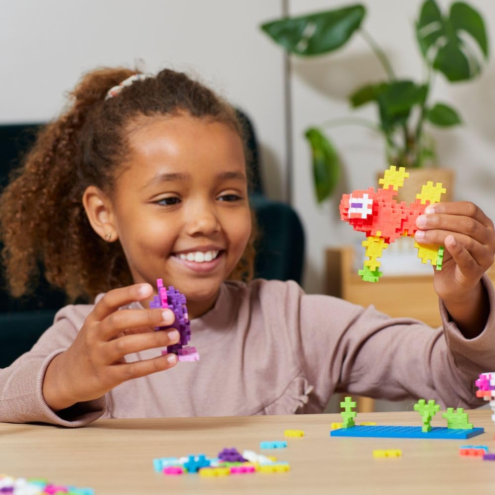 Plus Plus - 275 Multi-Coloured Building Bricks - Animal World - Building Game For Children From 3 Years - Educational Game For G
