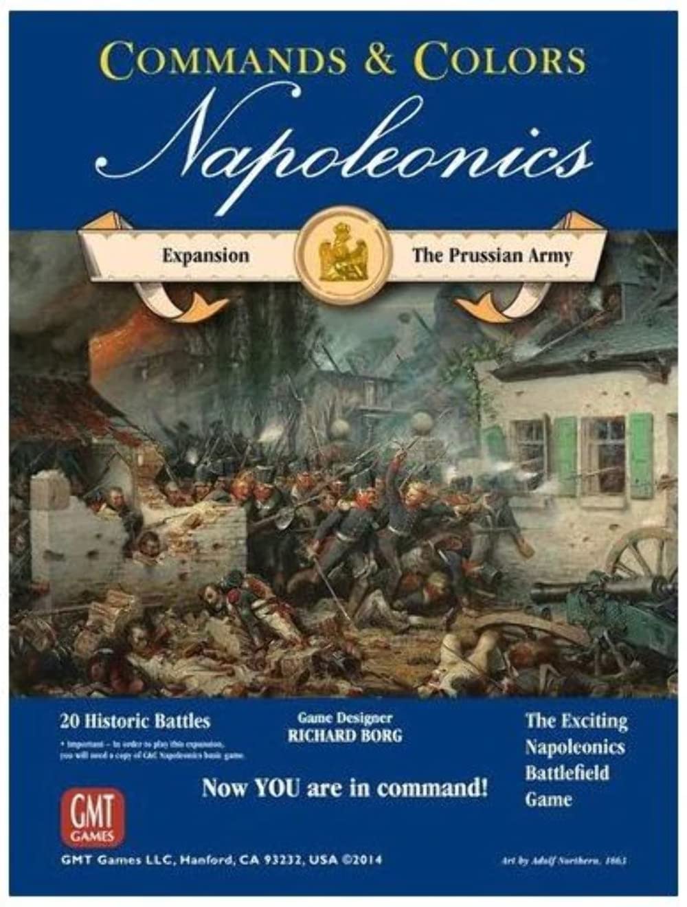 GMT Games Commands and Colors: Napoleonics Expansion 4 - The Prussian Army, Small, Blue, Cardboard, Model 1408-18