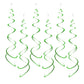 AimtoHome Party Swirl Decorations, Hanging Swirl for Ceiling Decorations, Green, Pack of 30