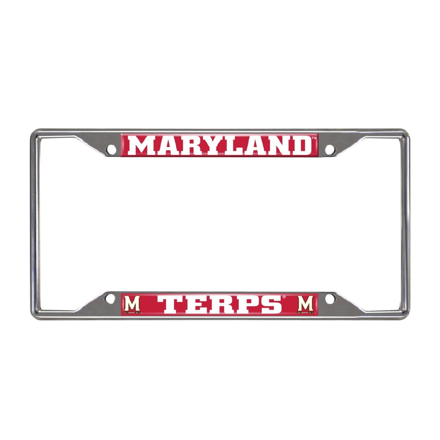 FANMATS - 14910 NCAA University of Maryland Terrapins Chrome License Plate Frame 6.25x12.25