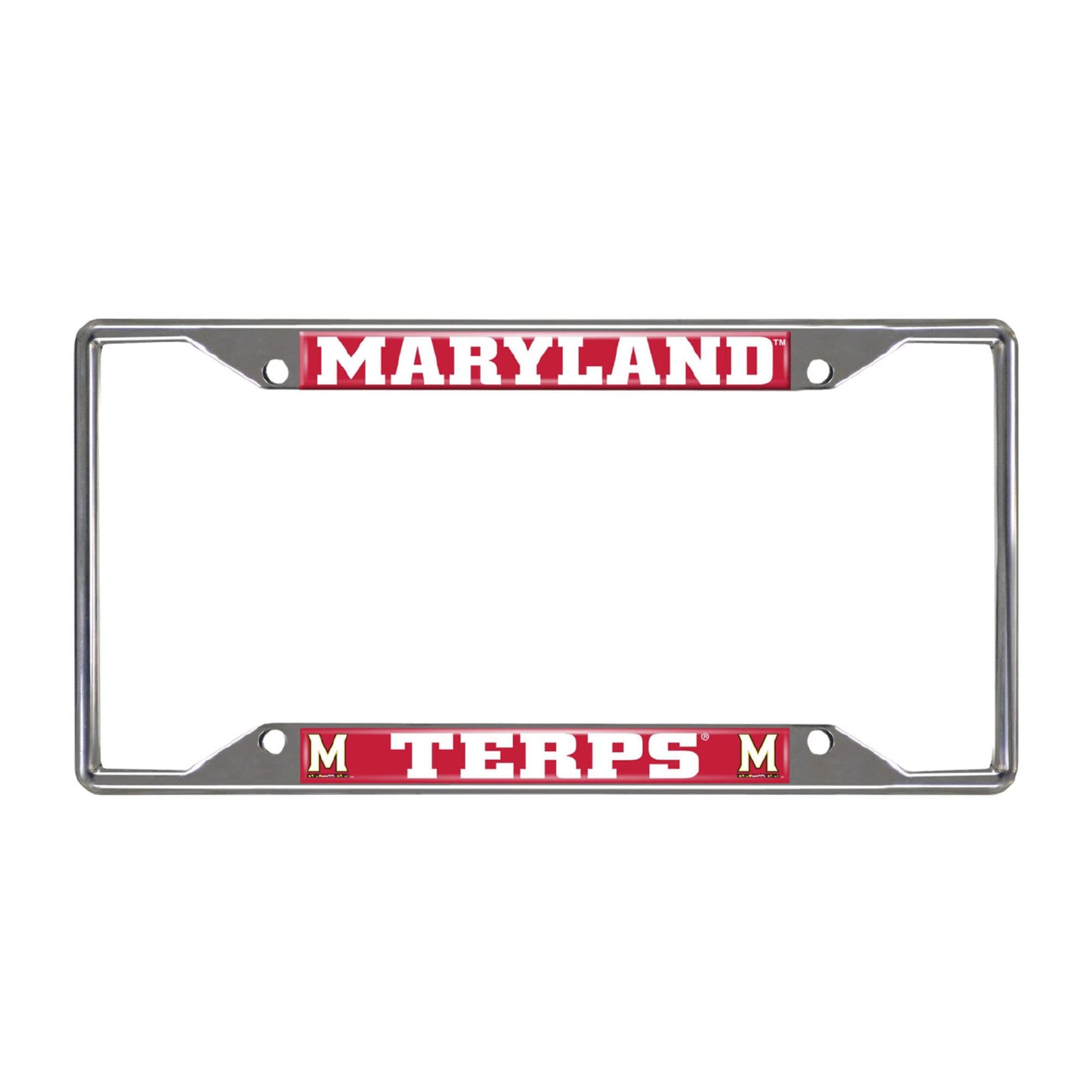 FANMATS - 14910 NCAA University of Maryland Terrapins Chrome License Plate Frame 6.25x12.25