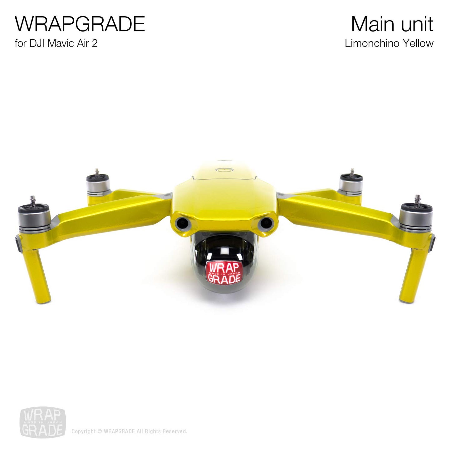 Wrapgrade Main Unit Skin Compatible With Dji Mavic Air 2 (Limoncino Yellow)