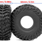 HOBBYSOUL 1.0 Tires 64mm Tall Super Soft Sticky 1.0 Crawler Tires for RC 1/18 TRX4M 1/24 AX24 SCX24 FCX24 Upgrade