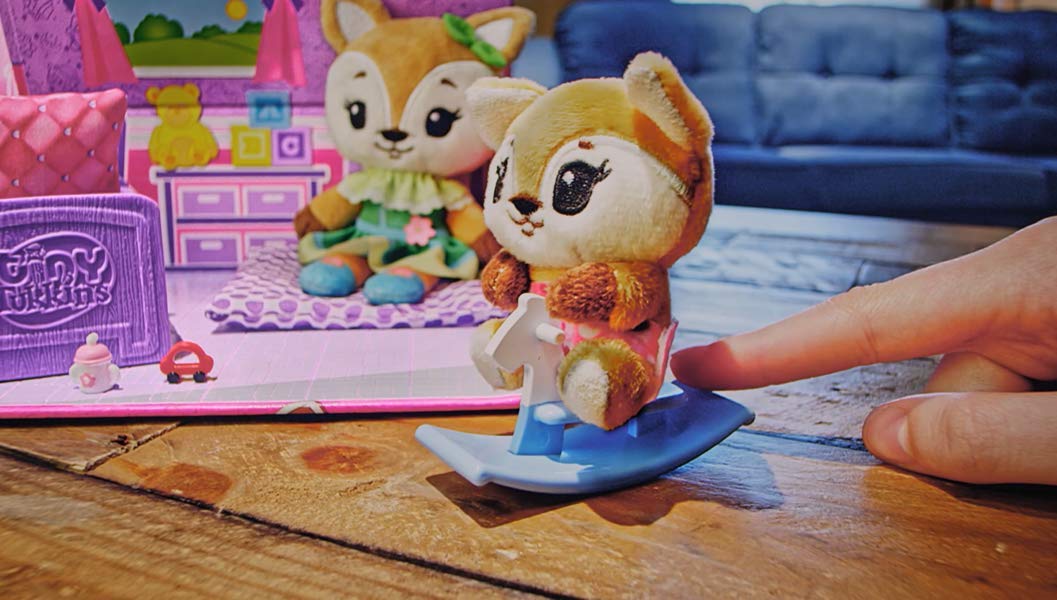 Tiny Tukkins Fox Stuffed Animal Naptime Nursery Playset - Play Nursery Sets For Girls And Toddlers Includes Big Sister And Baby