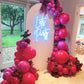 Bezente Hot Pink Giant Balloons 36 Inch - 8 Pack Jumbo Pink Balloons Large Round Hot Pink Latex Balloons For Wedding Baby Shower