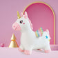 Hotmax Unicorn Bouncy Horse, Inflatable Plush Cloth Cover Bouncing Hopper For Toddlers, Ride-On Jumping Unicorn Toys For Baby Gi