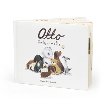 Jellycat Otto The Loyal Long Dog: A Baby Board Book Children'S Book - Baby Gift