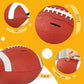 H&W Football Piggy Bank (Small Size) For Boys, Shatterproof Rugby Sports Themed Coin Bank, Super Bowl Gift For Kids