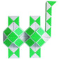 Mipartebo Magic Snake Cube Twist Puzzle - Large Green Fidget Toy, 72 Wedges, PS Plastic, Gift for Kids & Teens