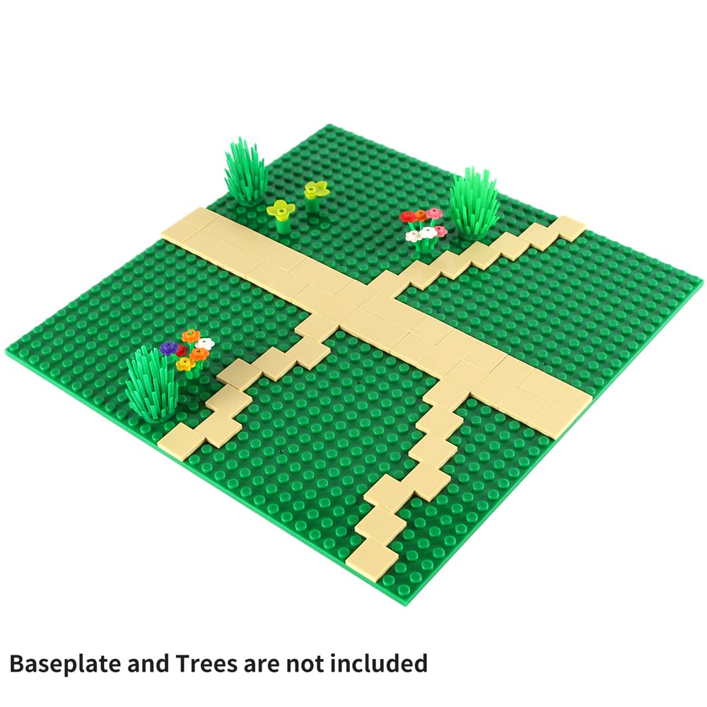 Tan 2  2 Tile   500 Parts And Pieces Flat Moc Bricks, Bulk Building Blocks For Smooth Surface Wall Floor, Toy Accessories Compat