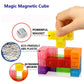 Wtohobby Magnetic Soma Cube Block- Children's Educational Toys Magnetic Tiles for Kids Stress Relief Toy Puzzle Cubes to Develops Intelligence  Ideal for Birthday Gifts (Crystal)