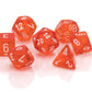 chessex Manufacturing cHX23073 Board game cube - Translucent Orange & White - Set of 7