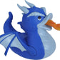 Wild Republic Rubber Ducks, Bath Toys, Kids Gifts, Pool Toys, Water Toys, Blue Dragon, 4', Dragon Blue