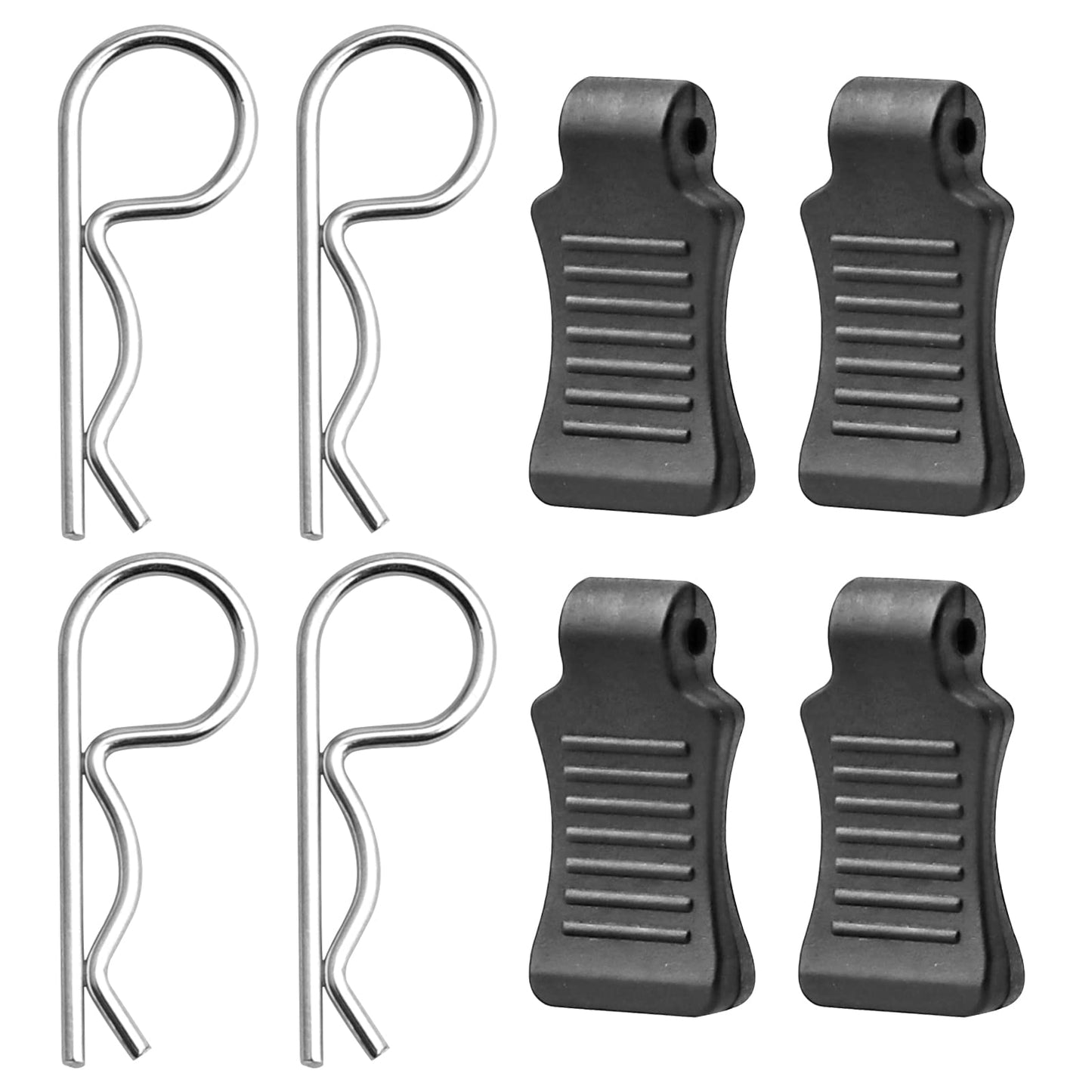50 Pieces HobbyPark Universal RC Body Clips w/Pull Tabs Car Clips R Clips for All 1/10 1/12 Scale Redcat HPI HSP Exceed RC Car P