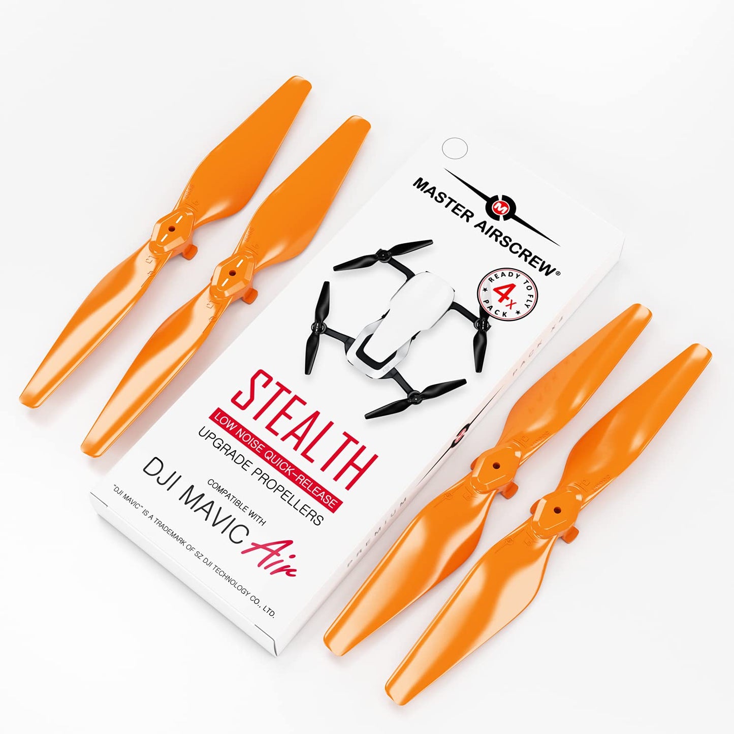 Master Airscrew Stealth Propellers for DJI Mavic Air - Orange, 4 pcs