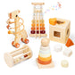 Smartwo Wooden Montessori Toys Set for Toddlers Wooden Toy Set for Babies Educational Object Permanence Box Xylophone(Glockenspiel) Stacking Rattle Birthday Gift for Boys Girls Ages 1 2 3 4 5