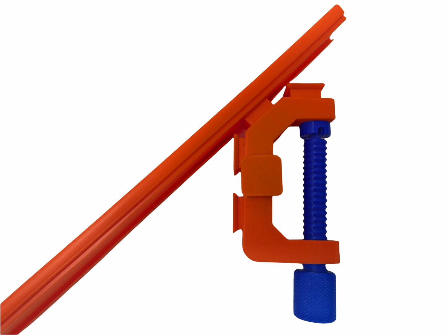 Hot Wheels Compatible Track C Clamp (Orange/Blue)