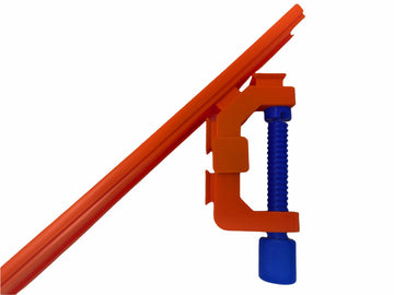 Hot Wheels Compatible Track C Clamp (Orange/Blue)