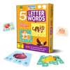 The Book Tree 4+ Years Bright Brain 5 Letter Words Puzzle - Learn To Spell 20 Four Letter Words 100 Pieces- Beautiful Colorful P