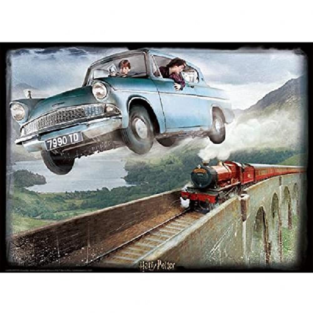 Harry Potter Hp32512 Rd-Rs263002 Ron 3D Effect 500 Piece Ford Anglia Puzzle, Colour, 61Cm X 46Cm