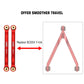 INJORA High Clearance Front 4 Links Set for SCX24 Gladiator Dodge Power Wagon 1/24 RC Crawler Car Axial, 8PCS (Red)