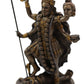 Ebros Gift Hindu Goddess Kali Statue, Medium Bronze Patina Hand Painted Resin Figurine, Altar Decor, Trampling Over Lord Shiva