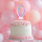 Zlongron Birthday Number Candles, Handmade Macaron 3D Flash Number 0 Candle, Suitable for Girls and Boys Birthdays, Weddings, A