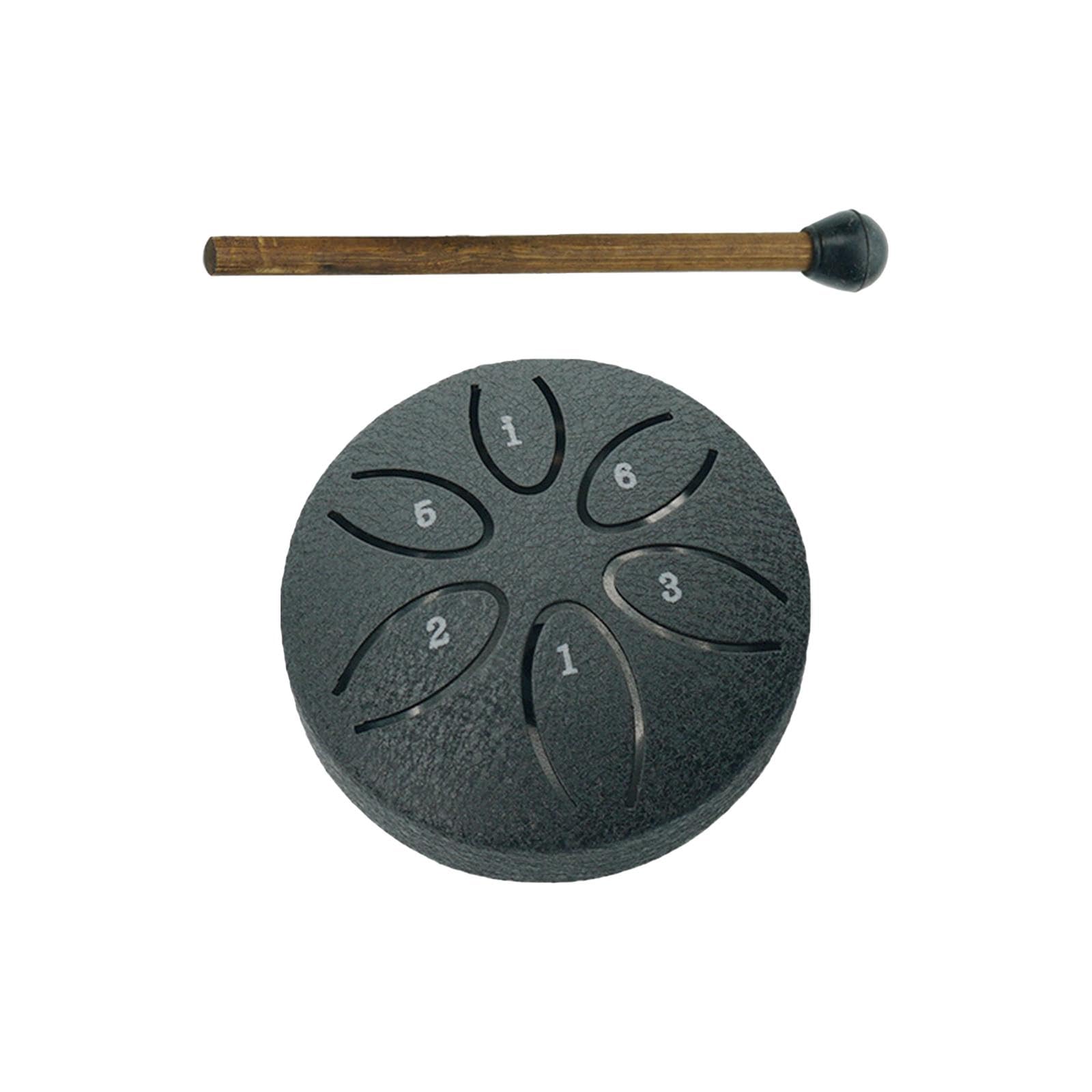 Enakshi (Label) Creations Steel Drum 3 Inch 6 Notes Percussion Instrument For Yoga Musical Kids Blackmusic Drums Musical Instrum
