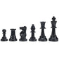 We Games Color Bright Plastic Staunton Tournament Chess Pieces With 3.75 In. King - Half Chess Set Of Chess Pieces Only, Black