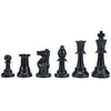 We Games Color Bright Plastic Staunton Tournament Chess Pieces With 3.75 In. King - Half Chess Set Of Chess Pieces Only, Black