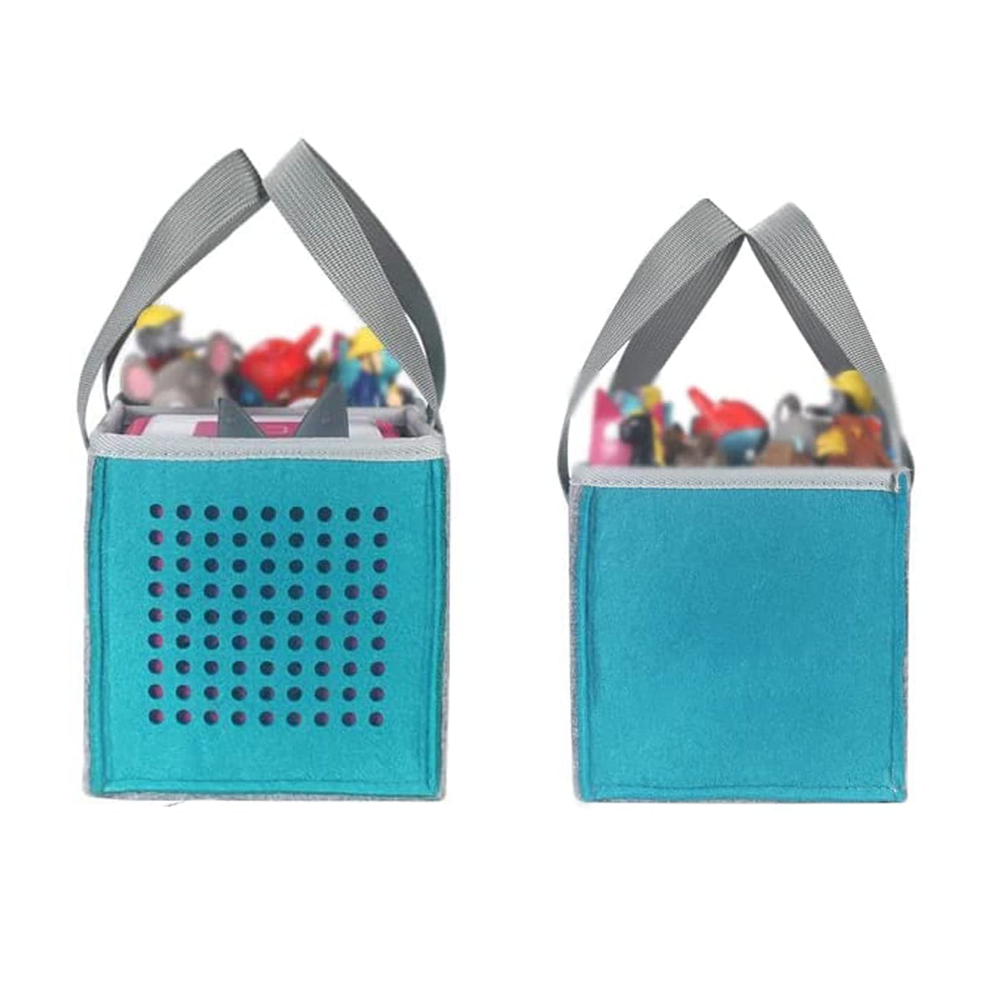 Hounyoln Carrying Case For Toniebox Audio Player Starter Set,Compatible With Tonie Starter Set,Tonies Figures Storage Bag(Blue)