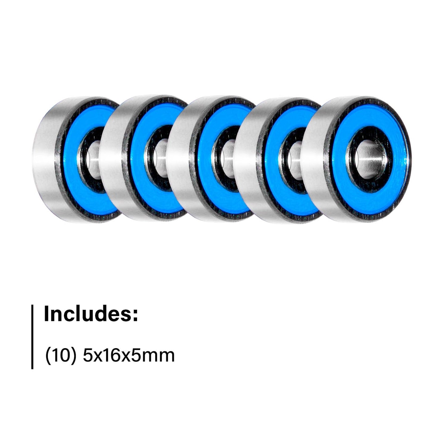 5x16x5mm | 625-2RS (10 Rubber Sealed Bearings)