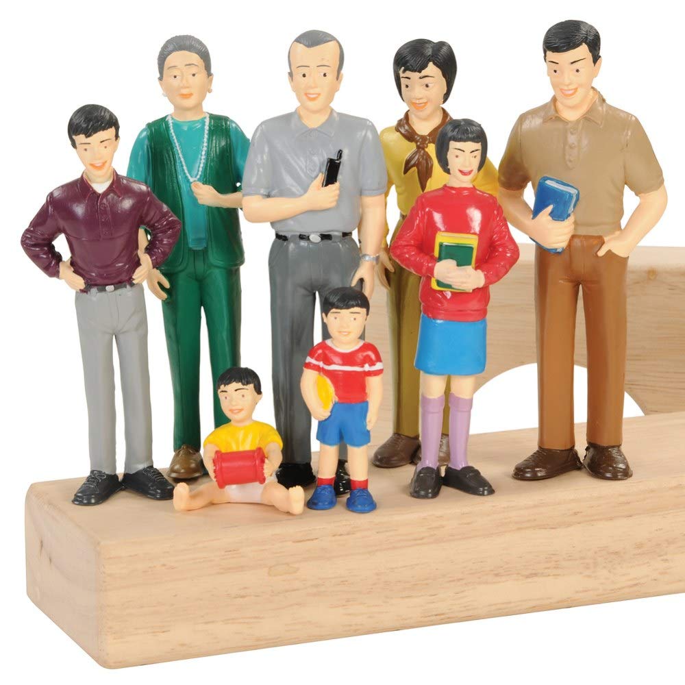 Constructive Playthings Pretend Play Family - Asian Family - Grandpa To Baby 5 Inches