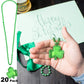 Umeelr St. Patrick'S Day Necklaces, 20 Pcs Green Shamrock Beads Necklace For Saint Patricks Day Party Favors