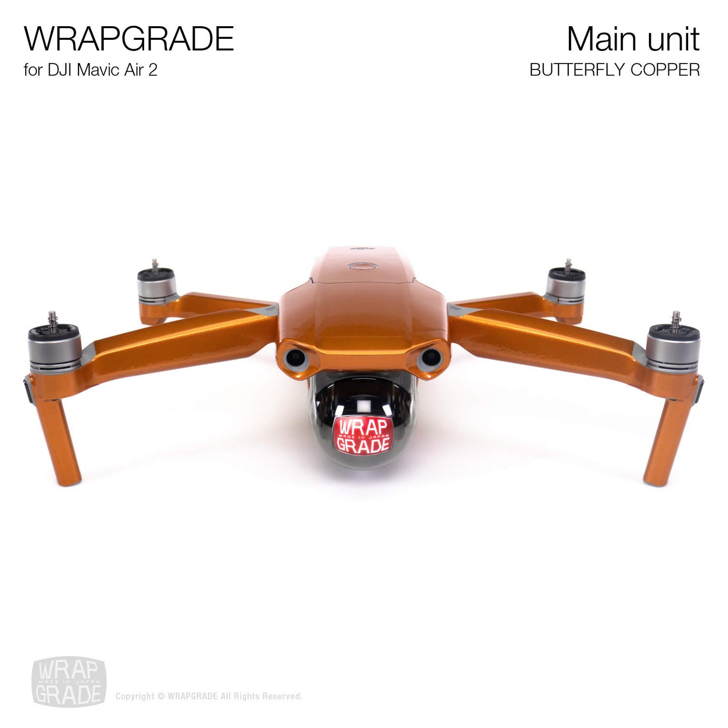 Wrapgrade Main Unit Skin Compatible With Dji Mavic Air 2 (Butterfly Copper)