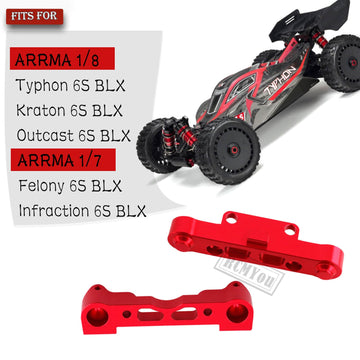 RCMYou Alloy Arm Suspension Mount Upgrades Part for Arrma 1/8 kraton 6s,Outcast 6s,Typhon 6s / 1/7 Felony 6s,Infraction 6s,Alumi