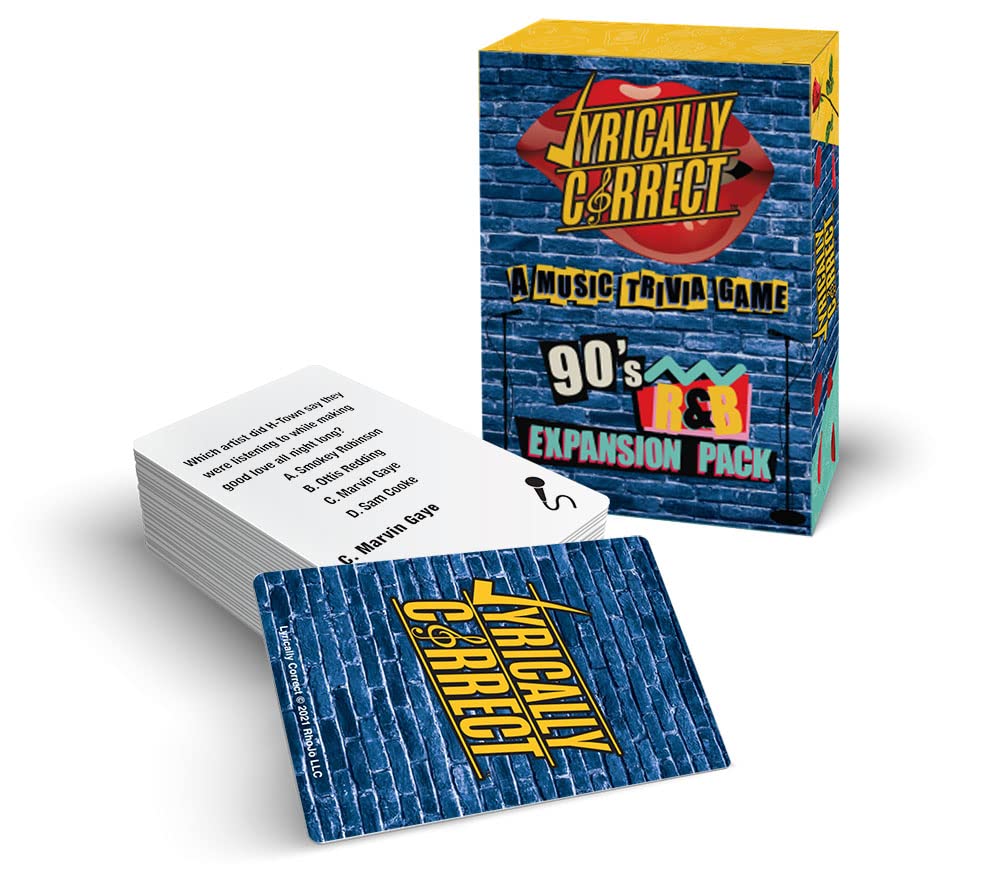 Lyrically Correct Music Trivia Card Game | Multi-Generational Family Gatherings  mature-themed Game Night and Fun Trivia (90's Expansion Pack)