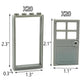 ZHX 40PCS Doors and Frame Building Block Toys MOC Creative House Brick Accessories Compatible with Classic Bricks Building Toy f